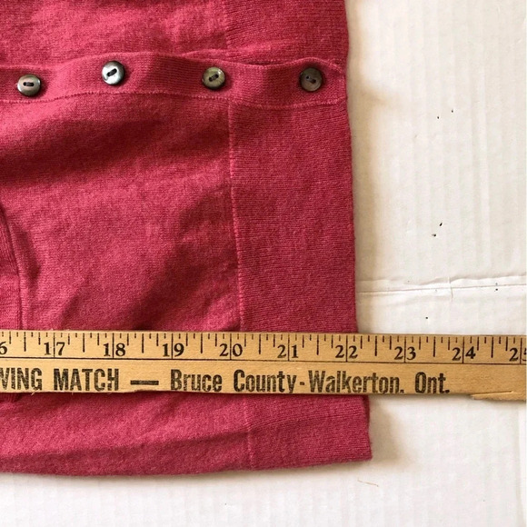 Coral Superfine  Merino Wool Cardigan - Picture 8 of 8